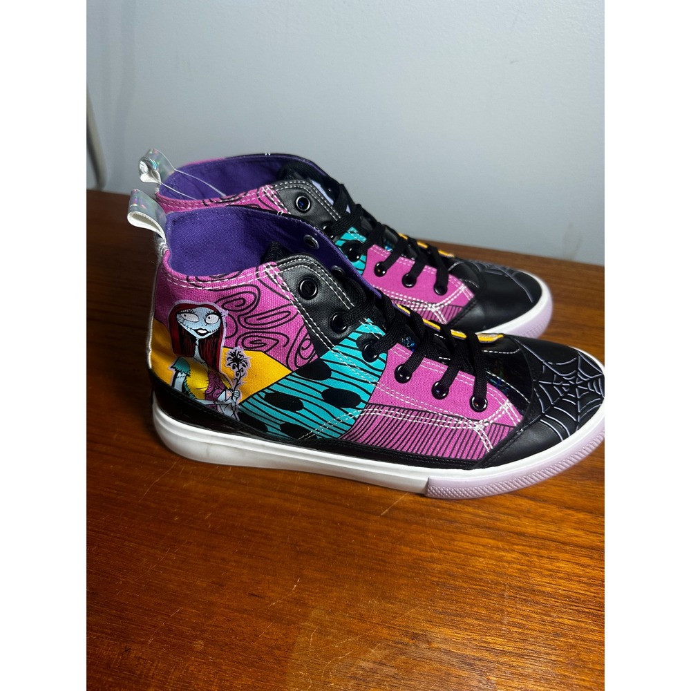 Ground Up Nightmare Before Christmas Jack Sally High Top Sneakers Size 8.5